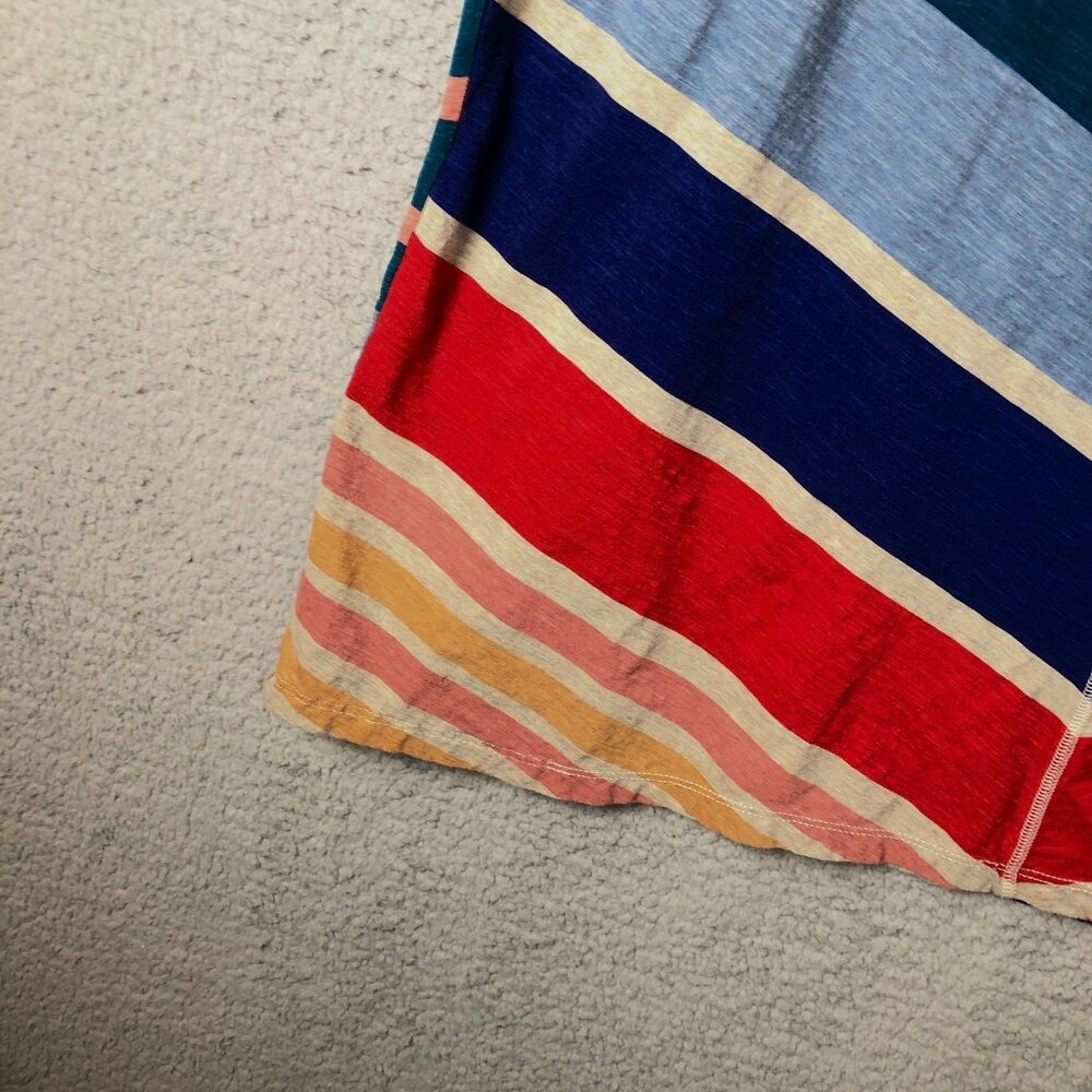 ANTHROPOLOGIE Saturday Sunday Chevron Lounge Dress Women Small Midi Rainbow - Picture 3 of 7